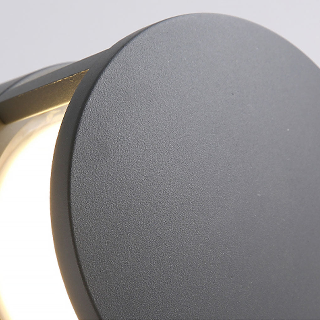 Modern round outdoor post light enhances patios, gardens, and walkways with stylish and efficient LED lighting.