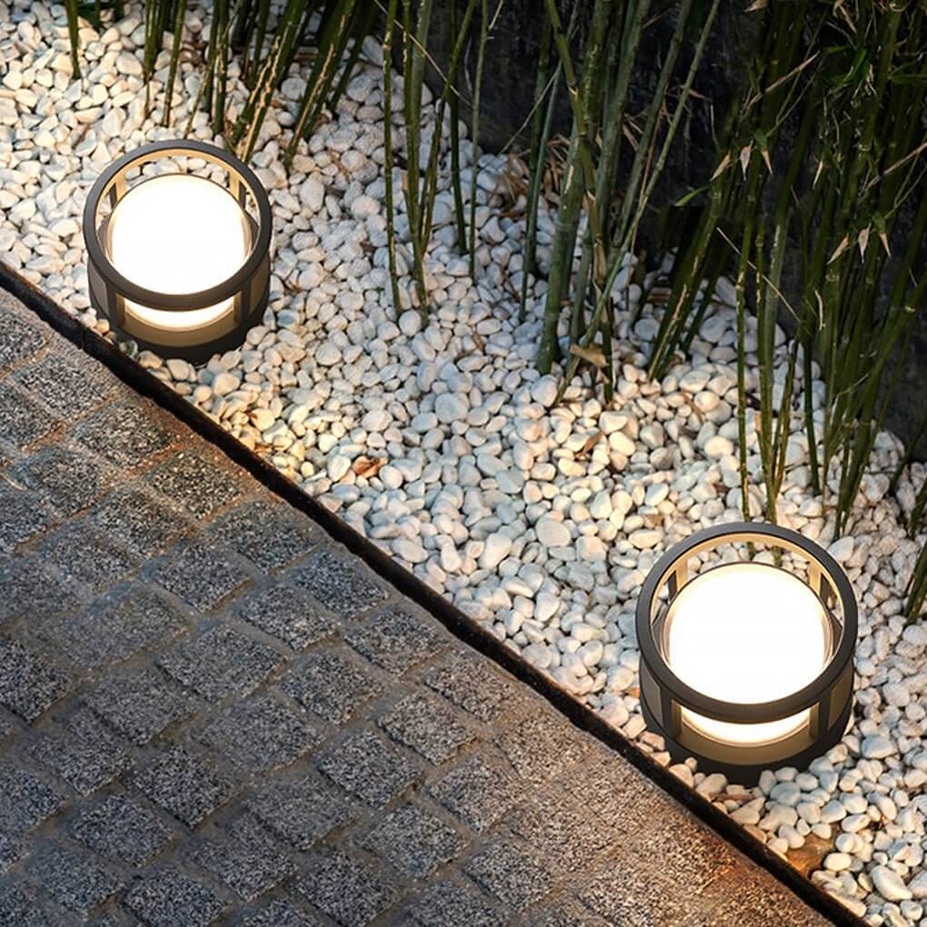 Modern round outdoor post light delivers reliable LED lighting for pathways, patios, and contemporary outdoor spaces.