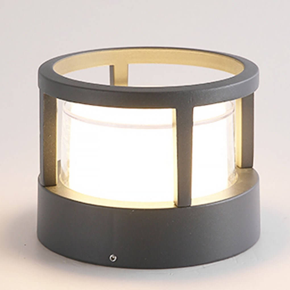 Modern round outdoor post light provides contemporary design and efficient LED illumination for any exterior space.