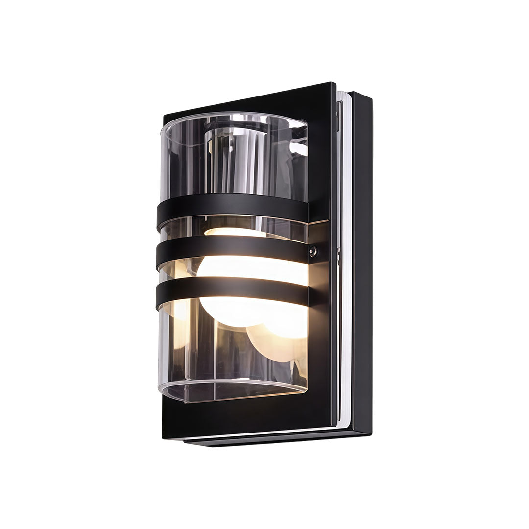 Modern sconces outdoor with a cylindrical design, providing ambient lighting.