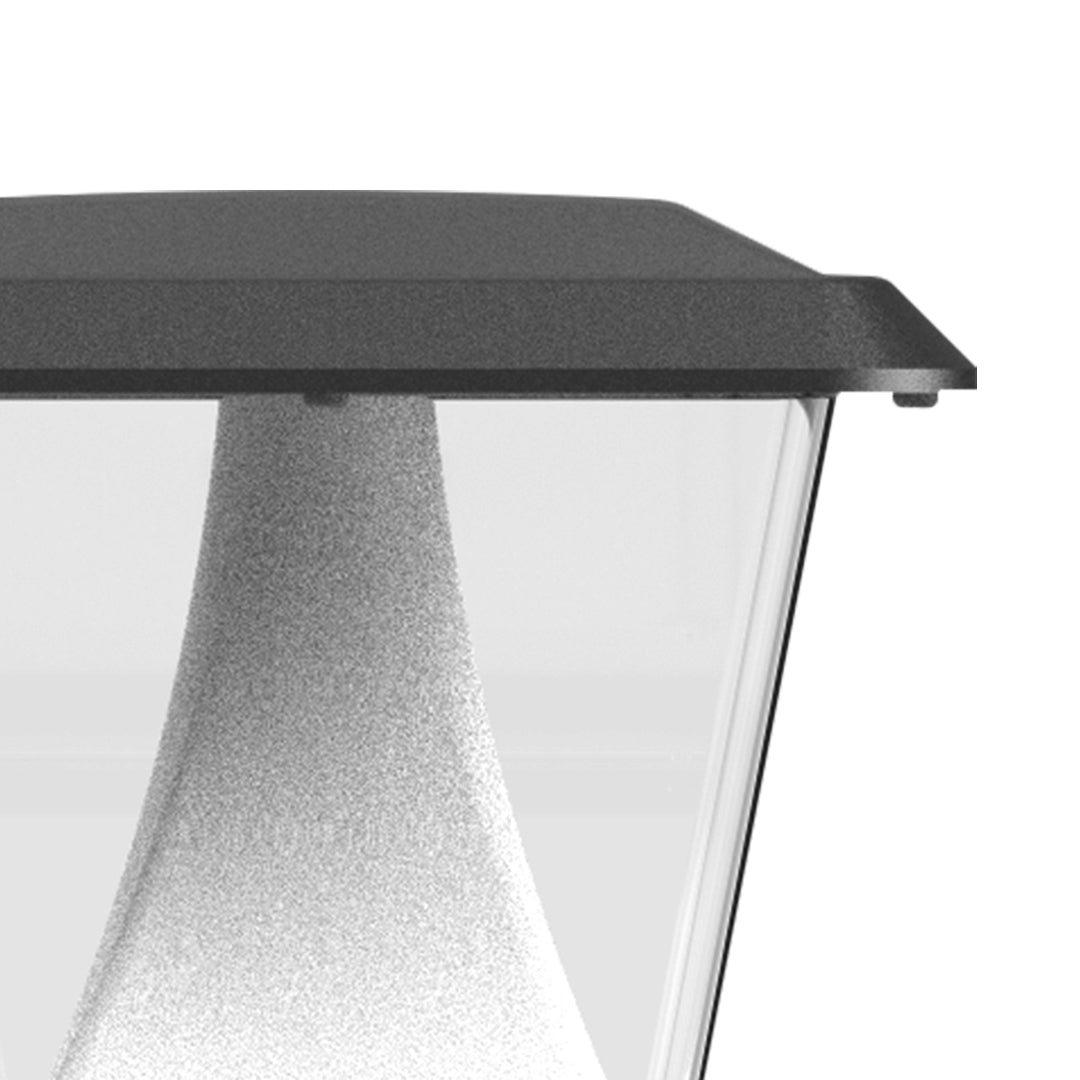Modern solar light fixture with gray panel and sleek design for contemporary outdoor lighting