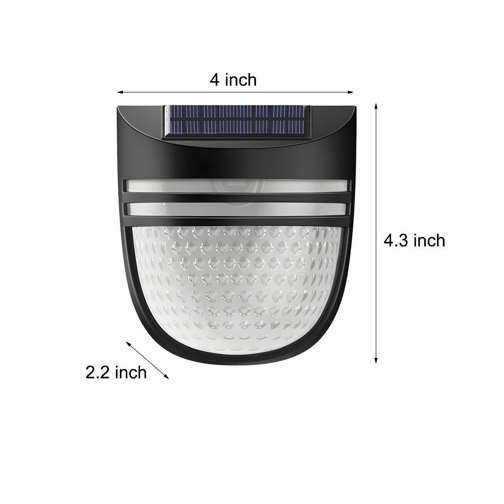 Modern Solar - Powered Black Wall Fence Lights, 4 - Pack