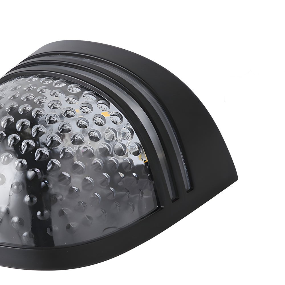 Modern Solar - Powered Black Wall Fence Lights, 4 - Pack