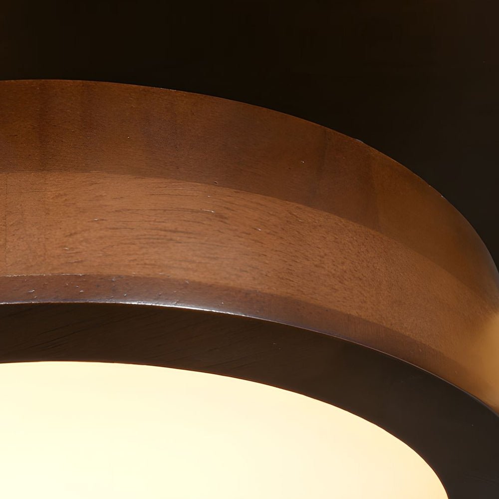 Modern Sputnik 3/4/5 - Light Walnut Circles Flush Mount LED Ceiling Light