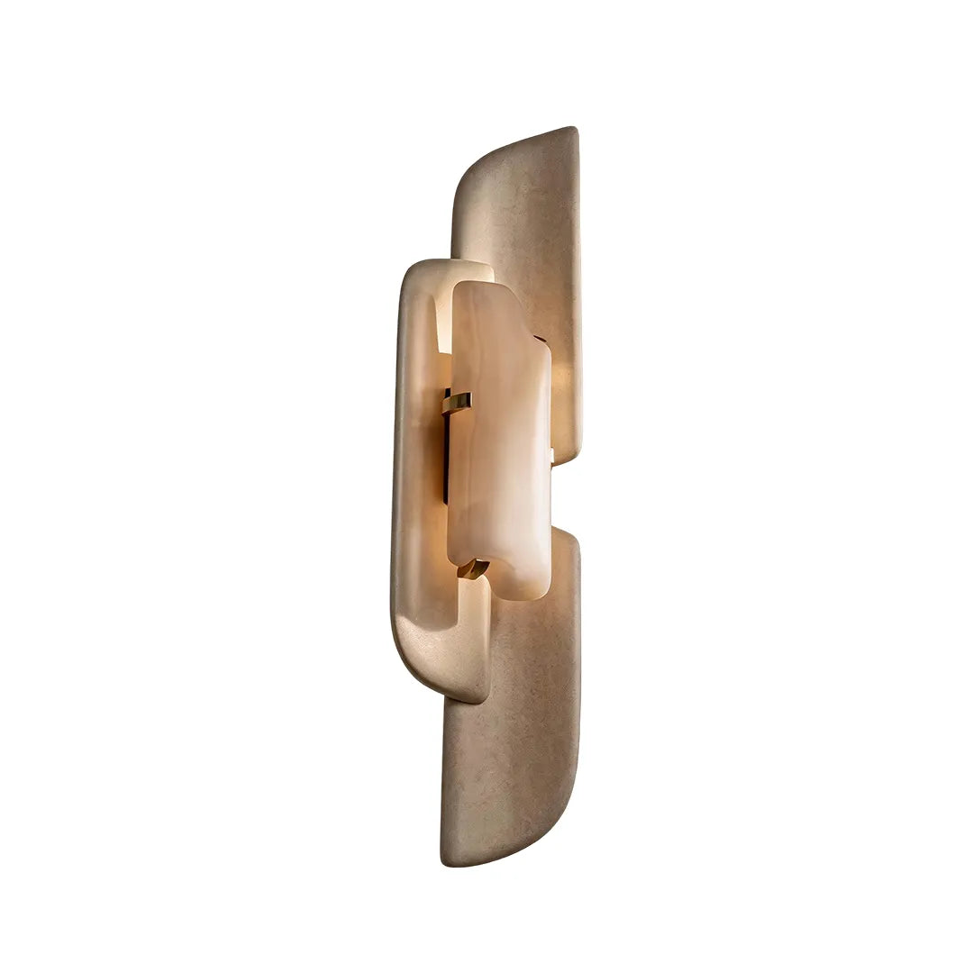 Modern wall light fixtures product image showing a mirrored version of the layered wall sconce design.