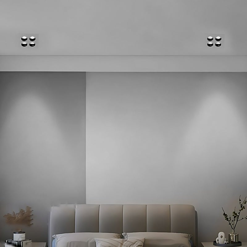 Modern White Aluminum LED Recessed Light Anti - Glare Spotlight