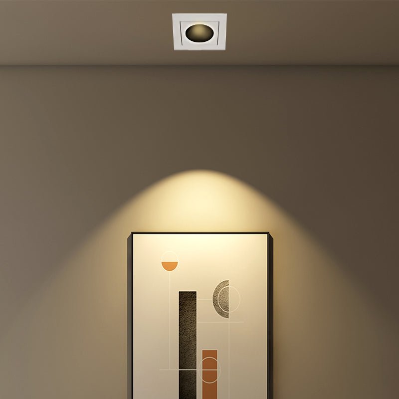 Modern White Aluminum LED Recessed Light Anti - Glare Spotlight