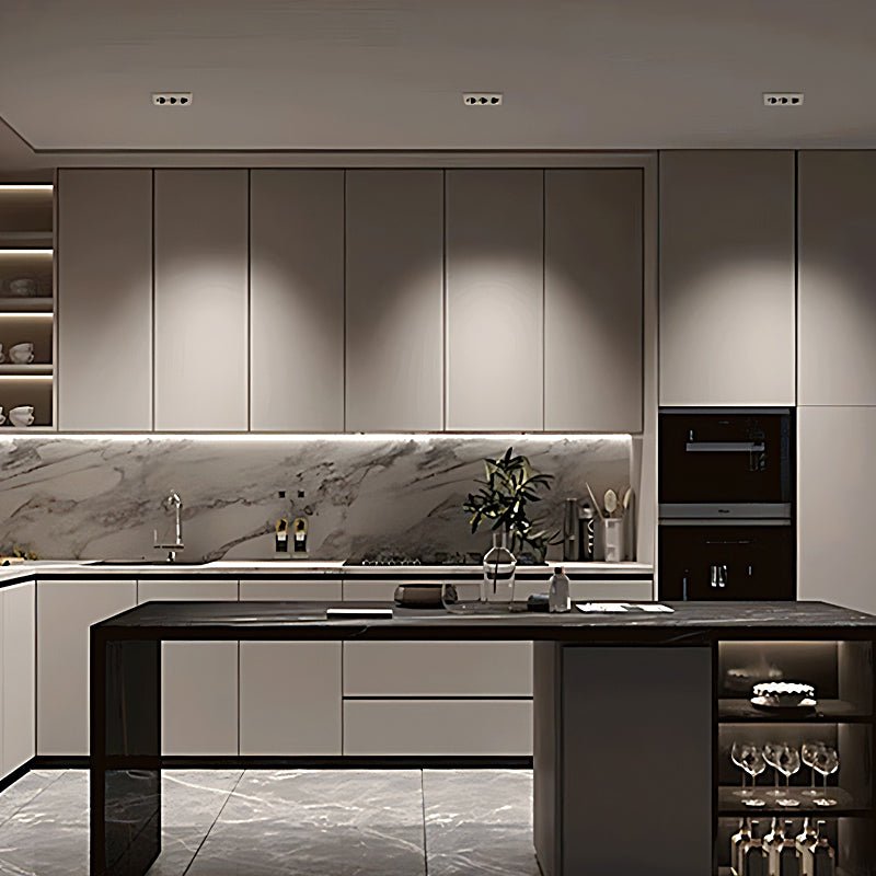 Modern White Aluminum LED Recessed Light Anti - Glare Spotlight