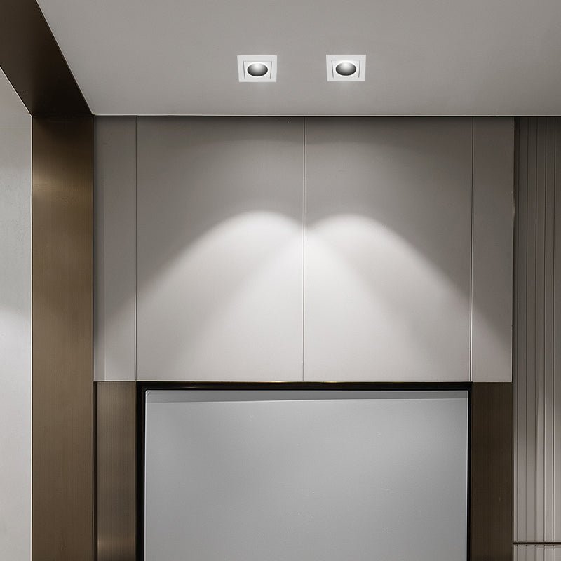 Modern White Aluminum LED Recessed Light Anti - Glare Spotlight