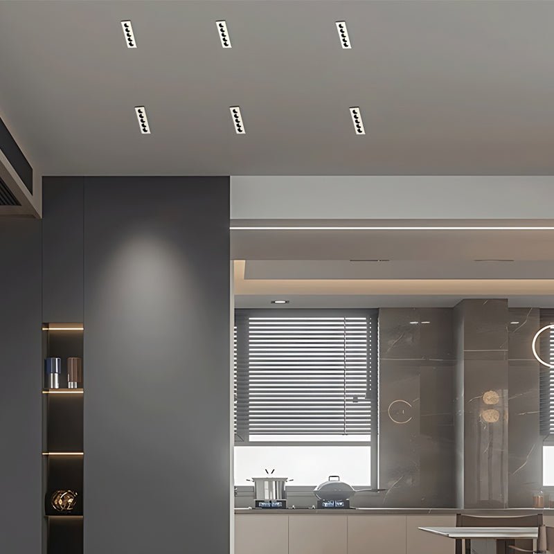 Modern White Aluminum LED Recessed Light Anti - Glare Spotlight