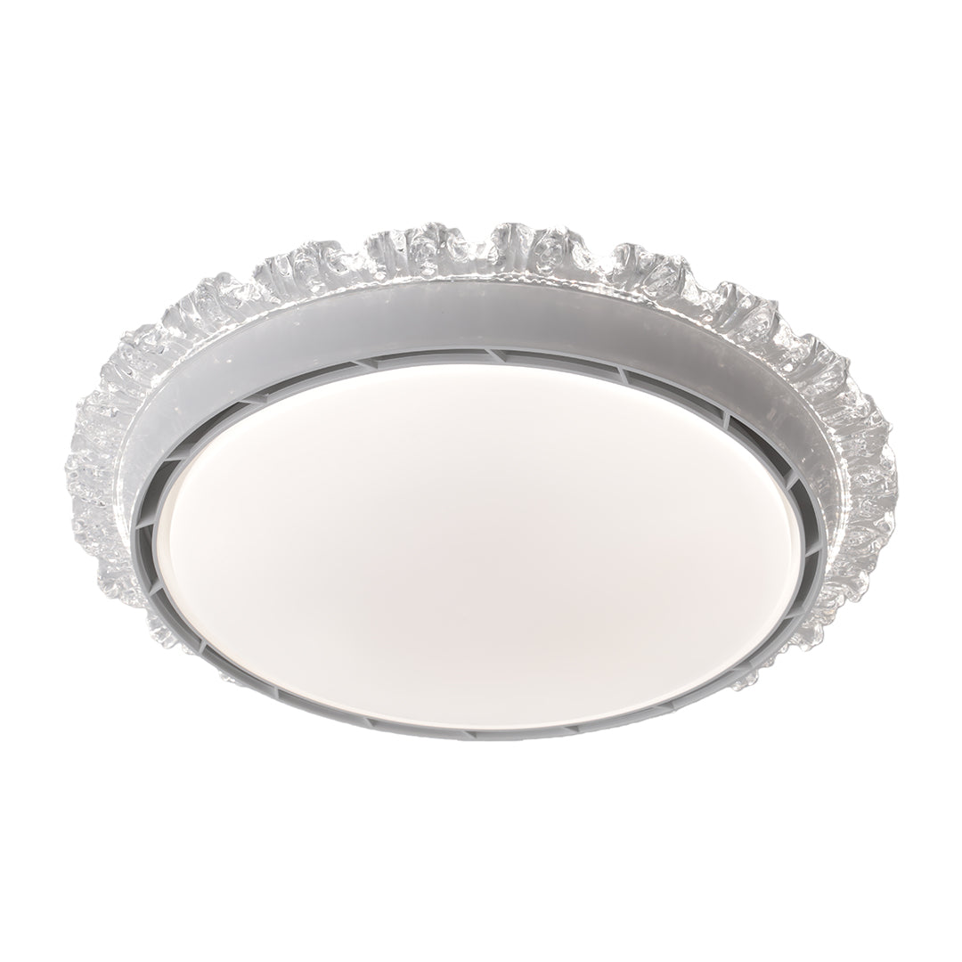 Modern white ceiling fan with light, sleek and minimalist indoor fixture