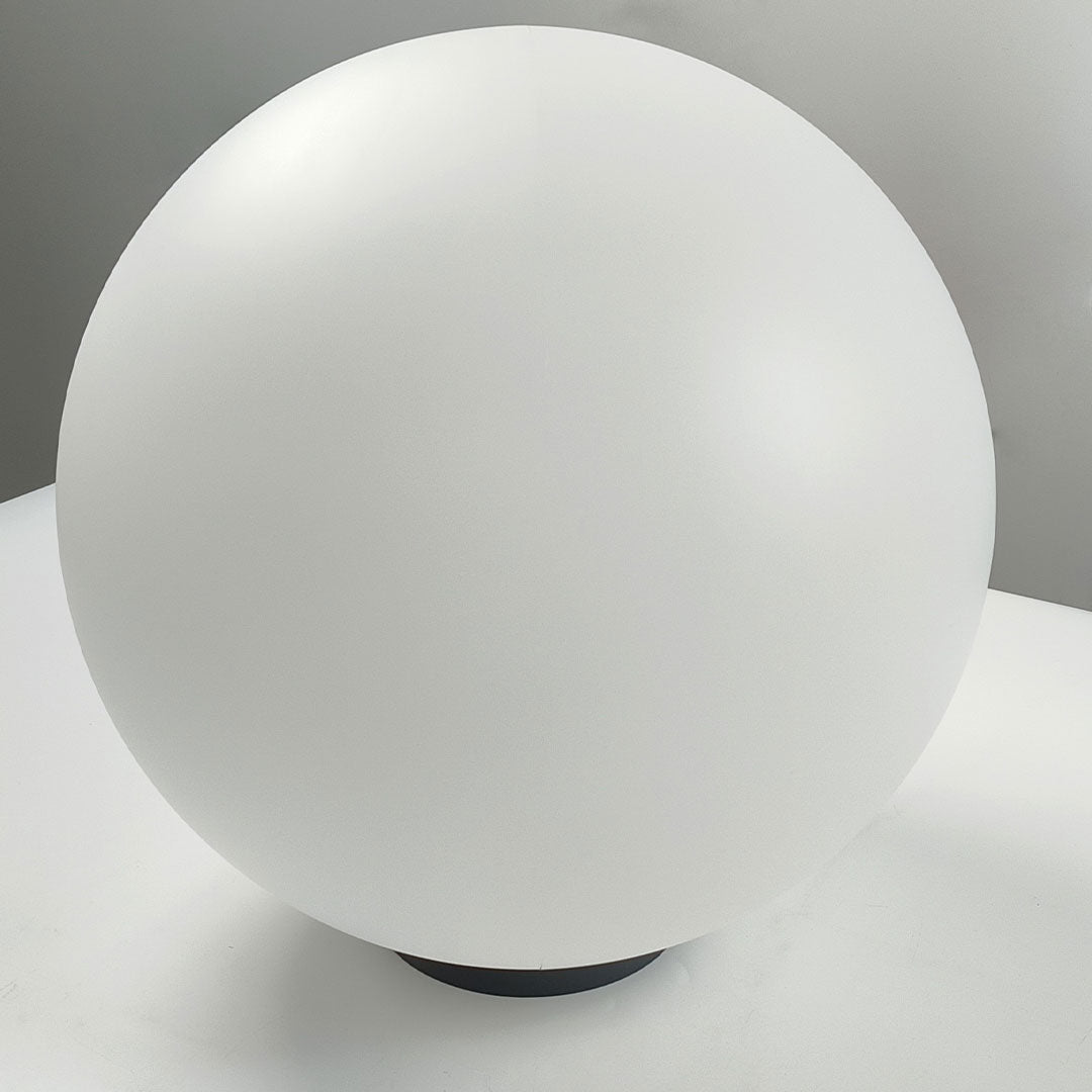 Modern white spherical round landscape lighting globe for outdoor gardens and patio paths!!