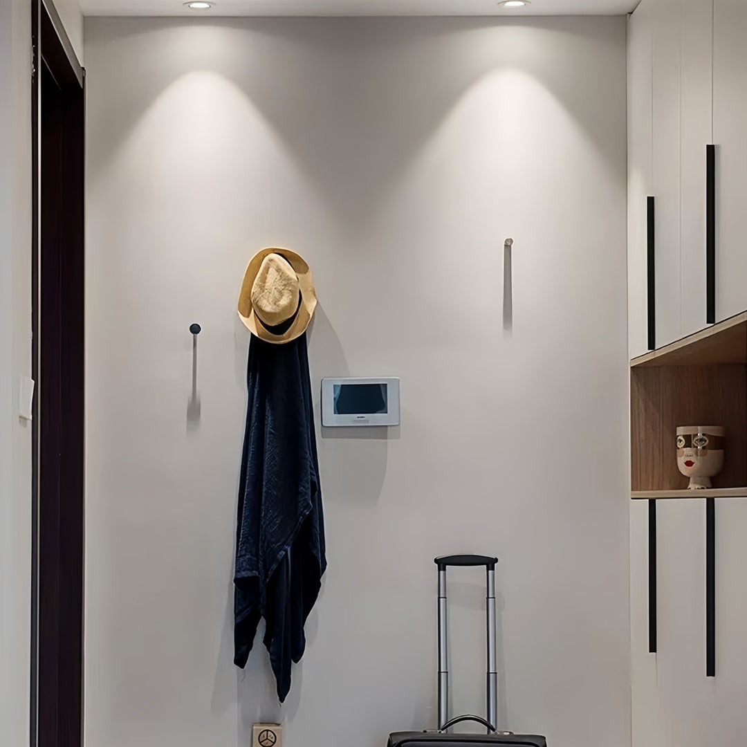 Modern white square recessed downlight with adjustable COB LED for focused lighting