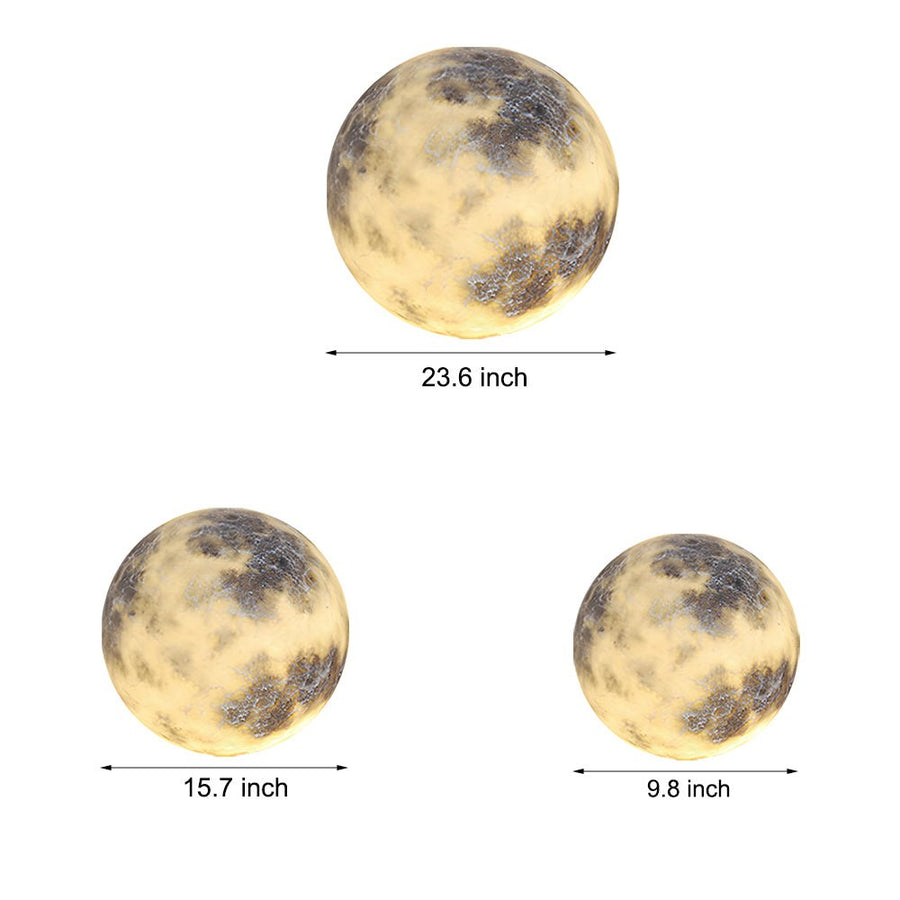 Moon light size options with diameter measurements displayed