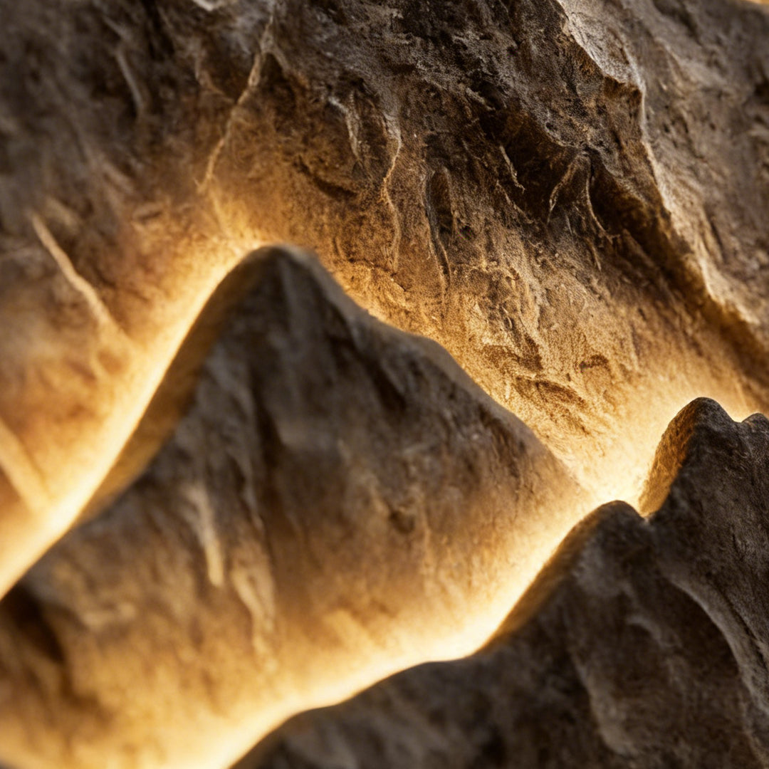 Mountain LED wall light in a semi-circle shape, displayed against a white background.