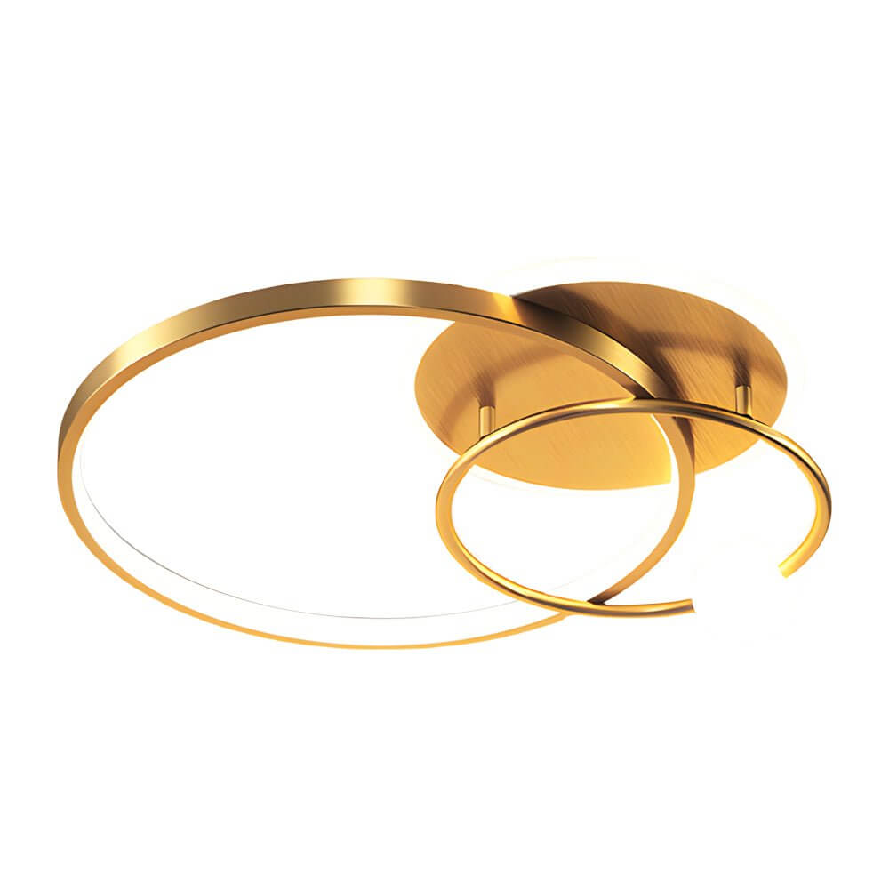 Multi - circle LED Flush Ceiling Light - Gold/Balck/White