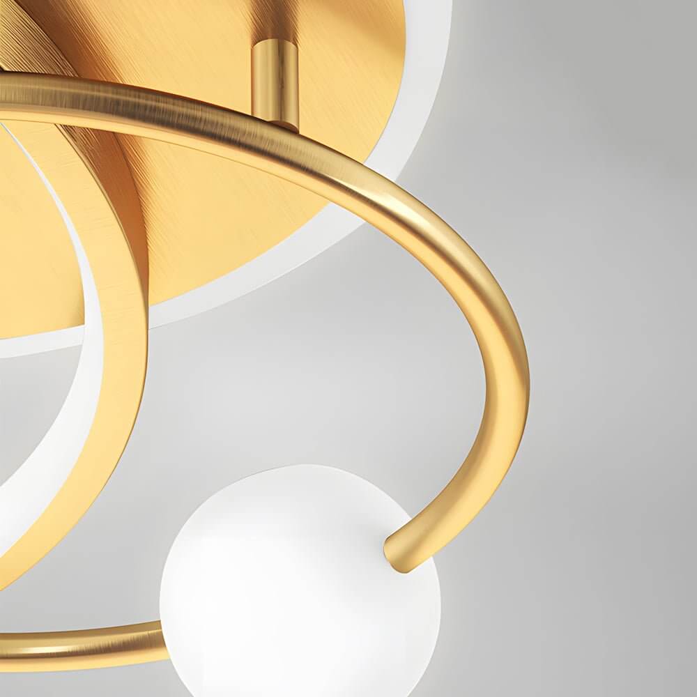 Multi - circle LED Flush Ceiling Light - Gold/Balck/White