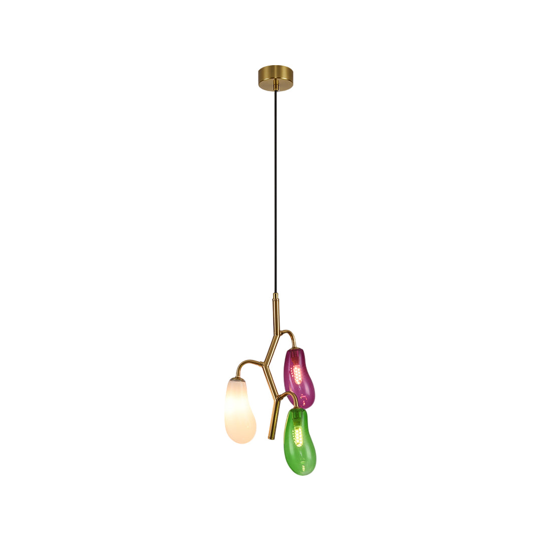 Three-light multi pendant fixture with minimalist hanging design.