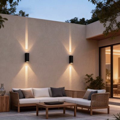 Narrow Beam Wall Sconce Modern Dual-Beam Waterproof Outdoor Light