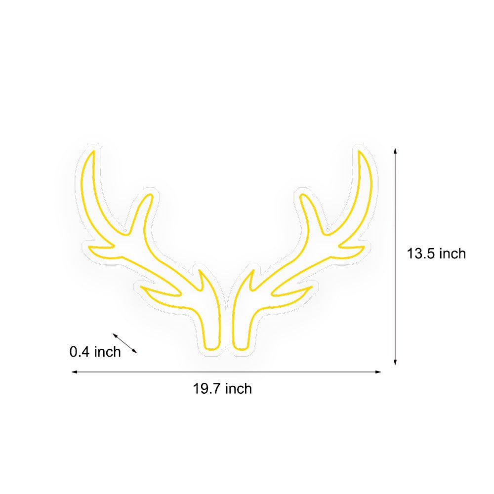 Neon Antlers Party Decoration Personalized LED Sign with Dimmer