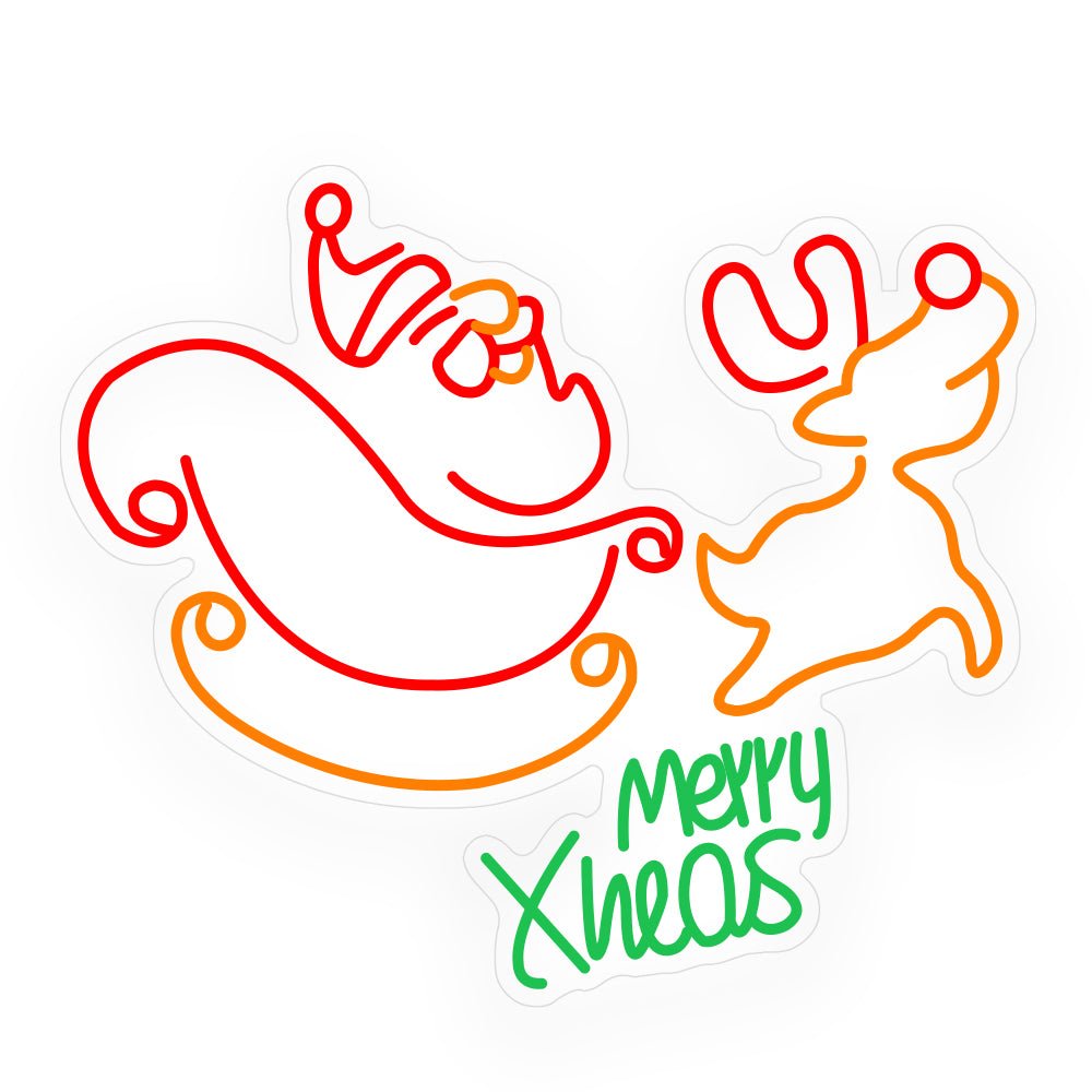 Neon Santa Claus Elk Reindeer Luminous Christmas LED Neon Signs Lights