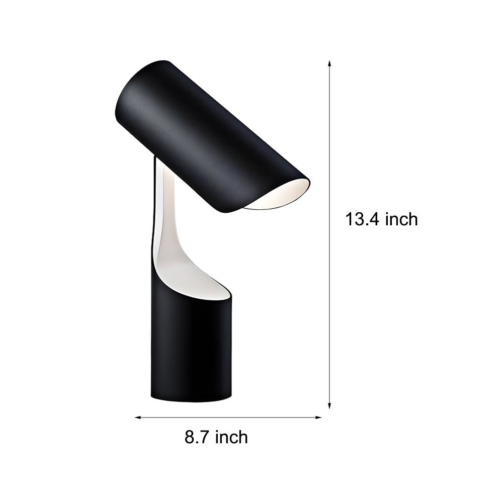 Nordic Black LED Desk Lamp with Adjustable Cylinder Design for Home Office