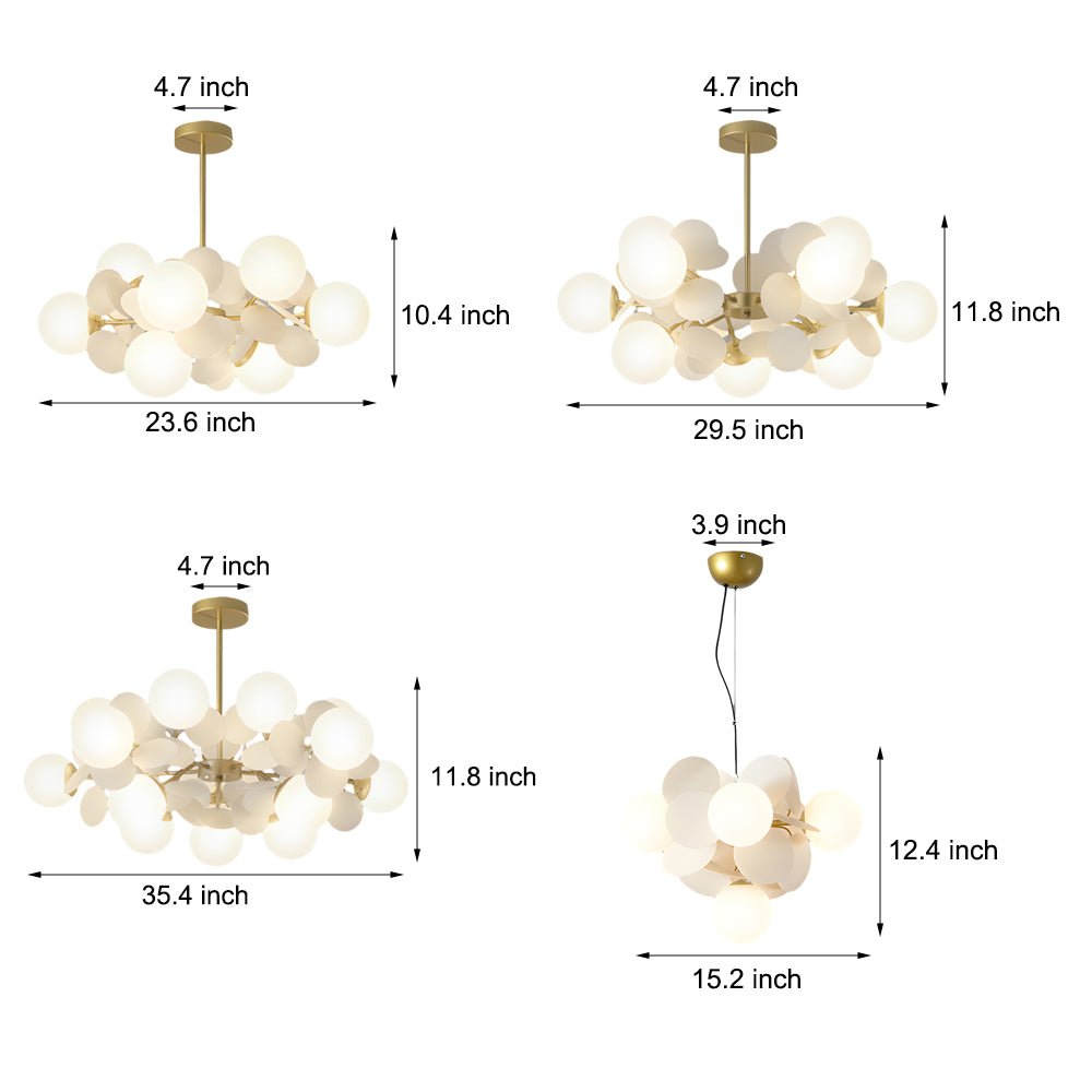 Nordic Chandelier Multicolored Board Art Branch - style Pendant Lights