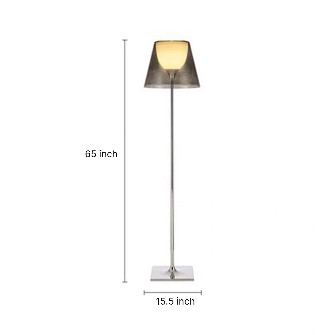 Technical specification diagram showing height dimensions for Nordic floor lamp fixture