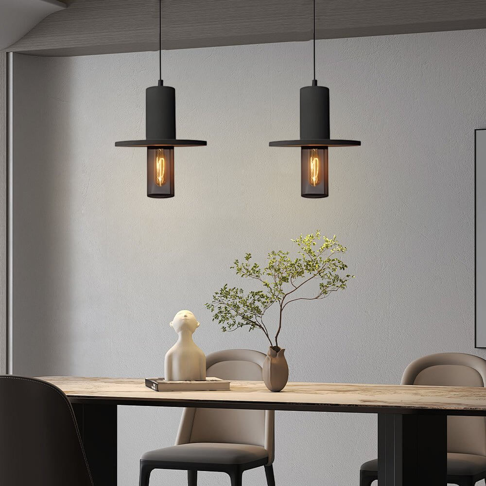 Nordic Minimalist Retro Industrial Cement & Mesh LED Pendant Light