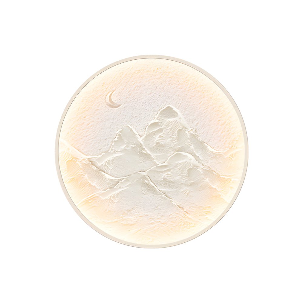 Nordic Moon Wall Sconce - Round Mountain Moon Decorative Painting Lamp