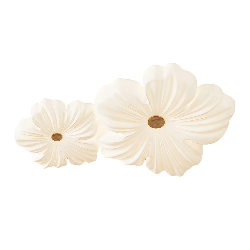 Nordic White Acrylic Flower Bedroom Ceiling Lamp - LED 3 - Step Dimming