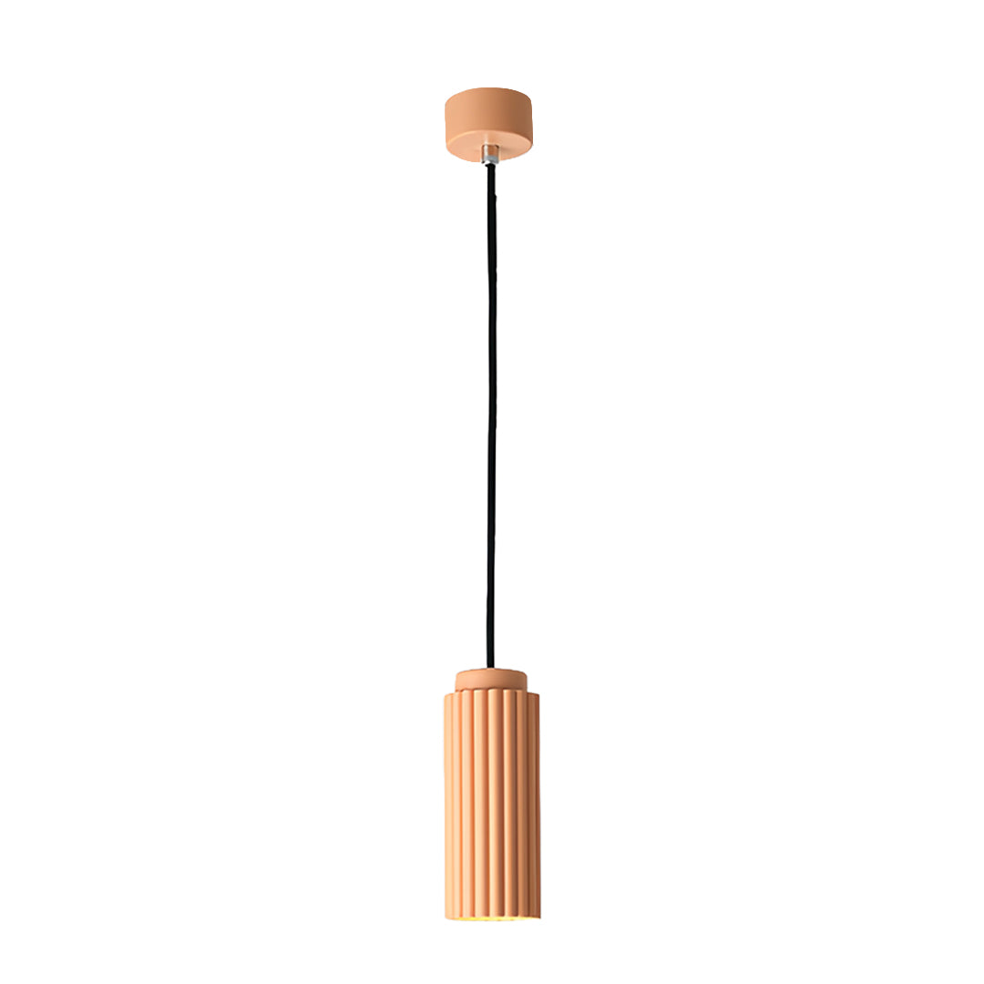 Modern orange metal pendants light with pendant-style design and sleek metal finish