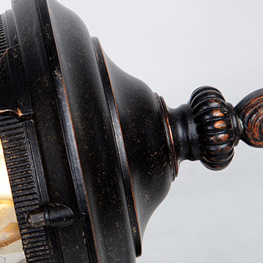 Architectural detail of ornate mounting bracket and decorative hardware elements