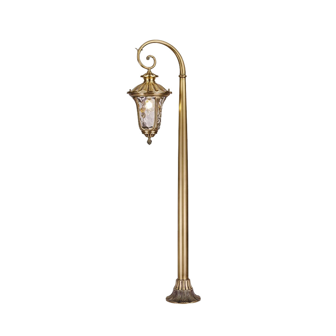 Ornate path lighting outdoor fixture with intricate design, adding a touch of sophistication to garden landscapes.