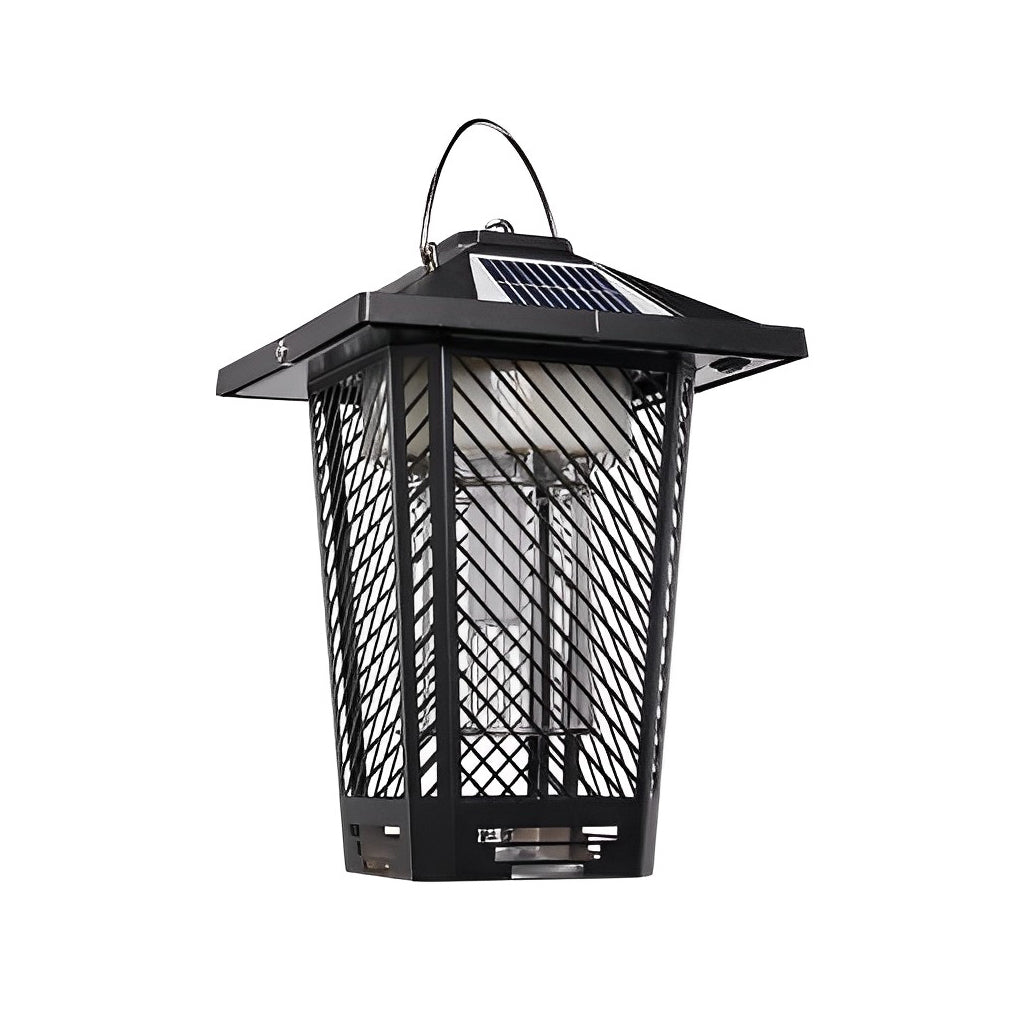 Technical diagram showing dimensions and structure of outdoor bug repellent lights models.
