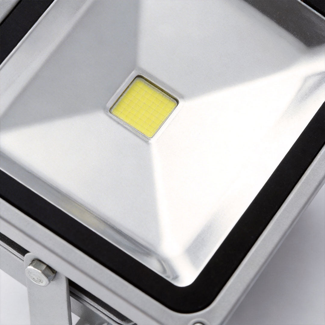 Close-up of outdoor flood lights LED showcasing its compact and powerful design.