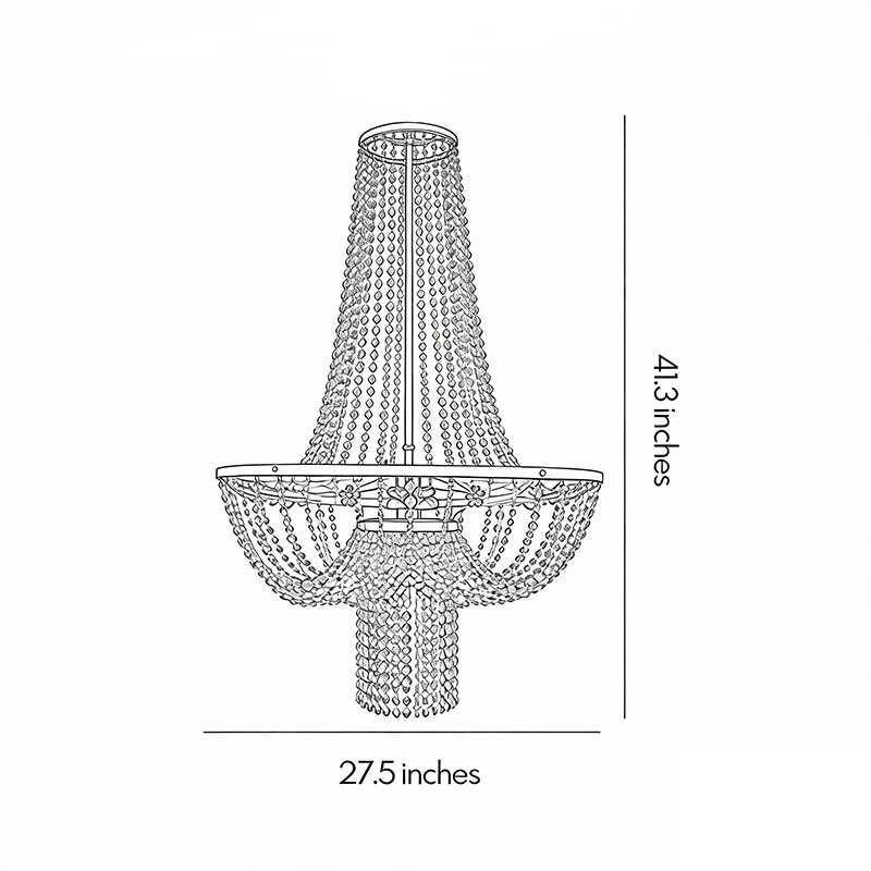 Technical diagram of outdoor hanging light fixture showing dimensions and installation details.