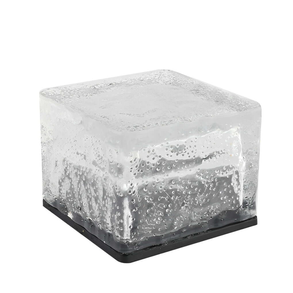 Single outdoor ice cube light product image on white background.