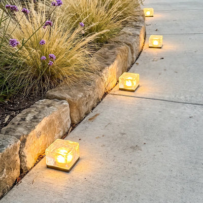 Outdoor Ice Cube Lights Modern Intelligent Solar Step Light
