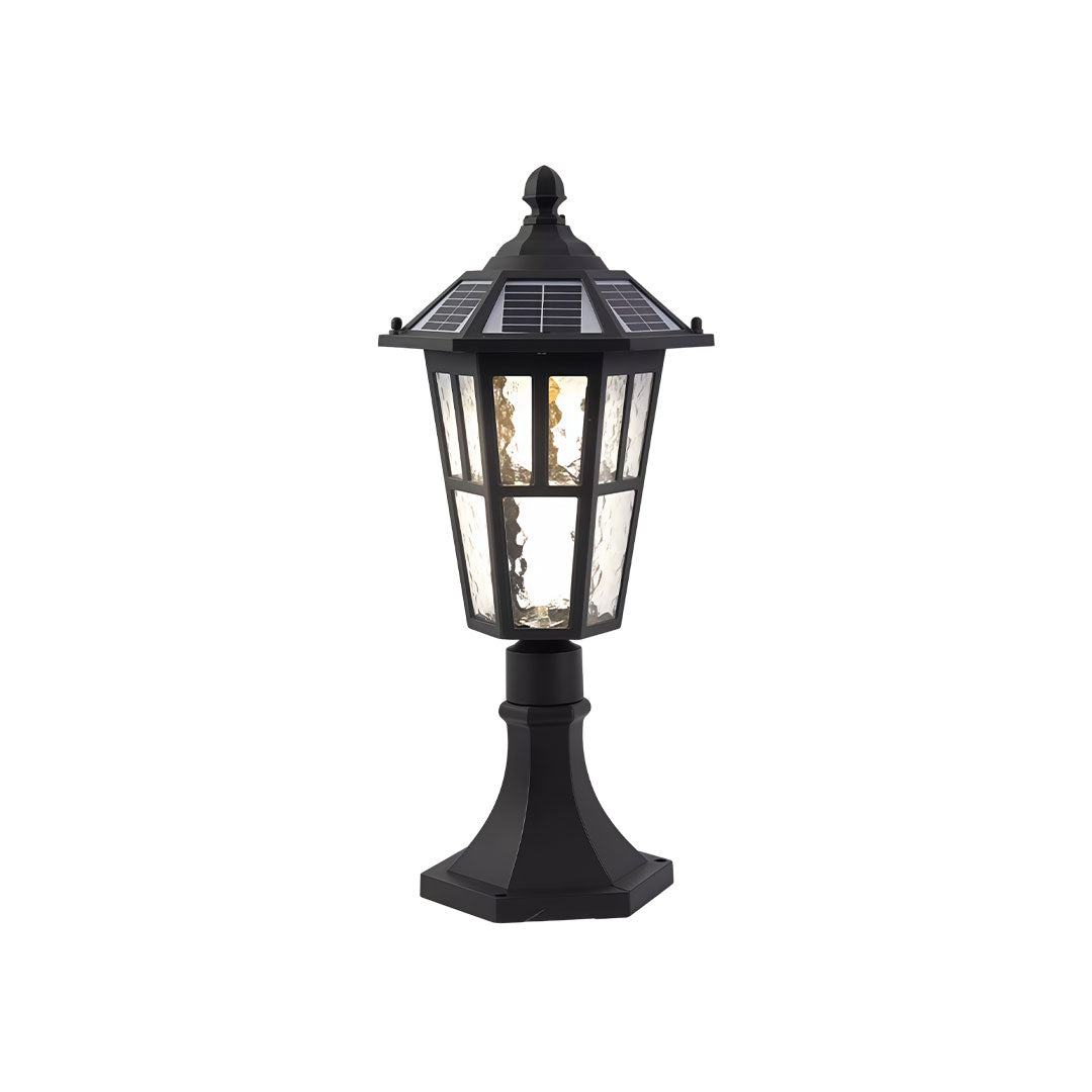 Outdoor landscape path lighting with a black finish, enhancing a modern exterior.