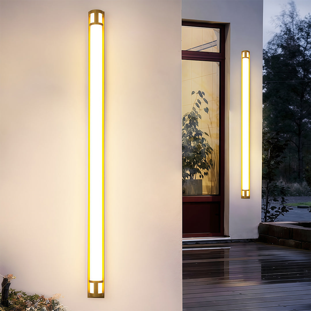 Modern luxury chandeliers style outdoor led wall sconce lighting beside contemporary entrance