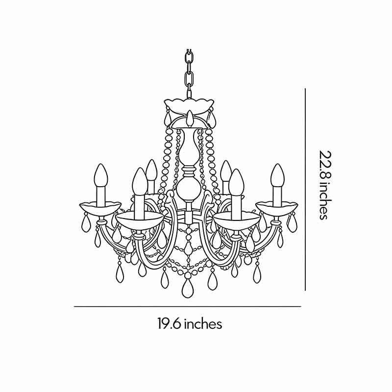 Technical diagram of outdoor lighting hanging showing dimensions and installation details.