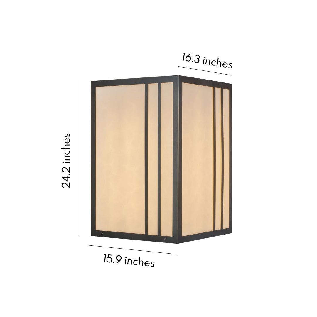 Technical diagram of outdoor pillar lights LED, showcasing its minimalist and functional design.