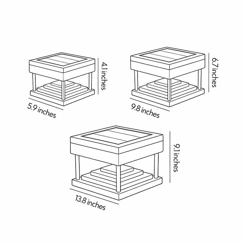 Outdoor solar pillar lights for gate posts