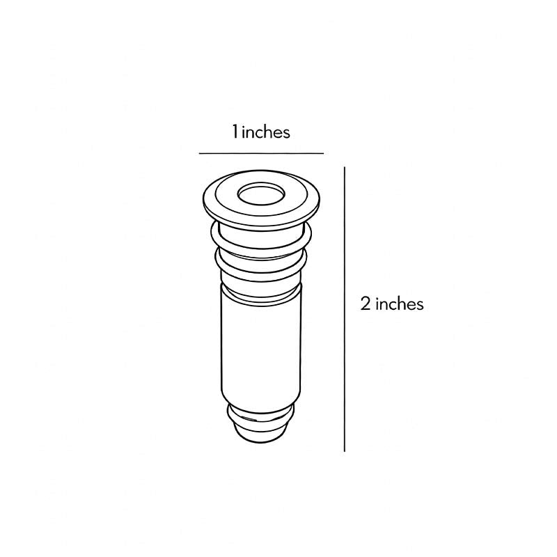 Technical diagram showing dimensions and structure of an outdoor step light fixture model.