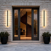 Outdoor Strip Wall Light Black Linear LED Integrated Light