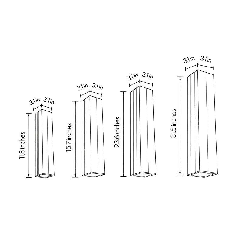 Outdoor up down wall lights size and dimension guide