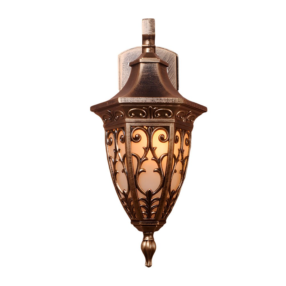 Outdoor Vintage Bronze Wall Light 1 - light Wall - Mount Lantern