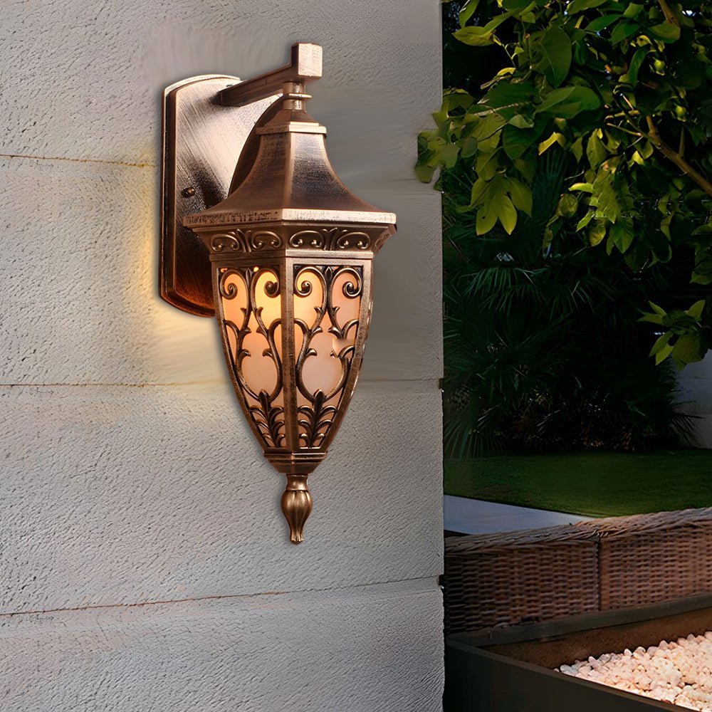 Outdoor Vintage Bronze Wall Light 1 - light Wall - Mount Lantern
