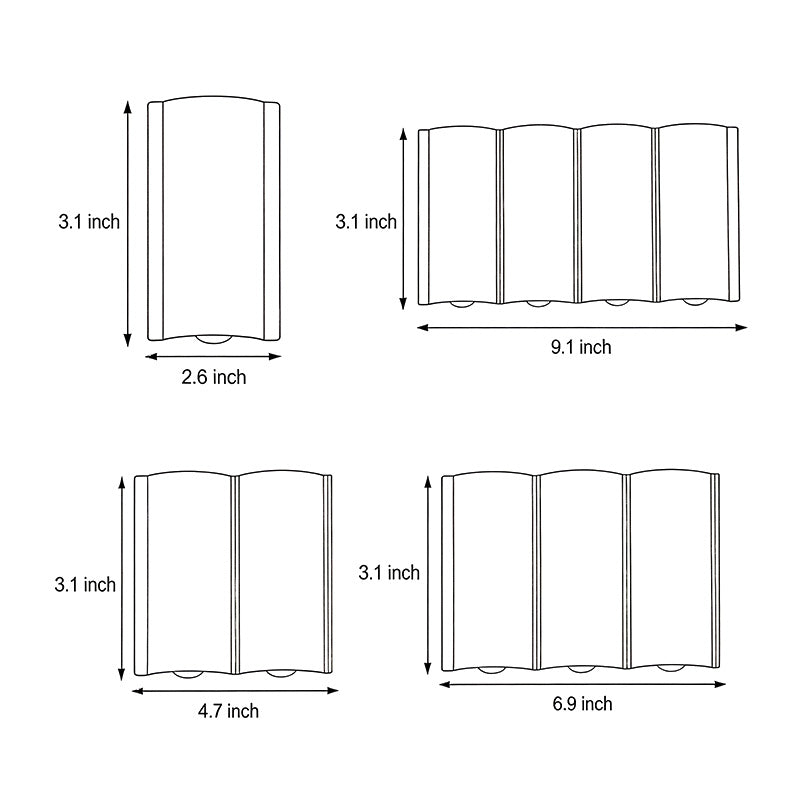 Line drawing of outdoor wall light up down dimensions, providing installation specifications.